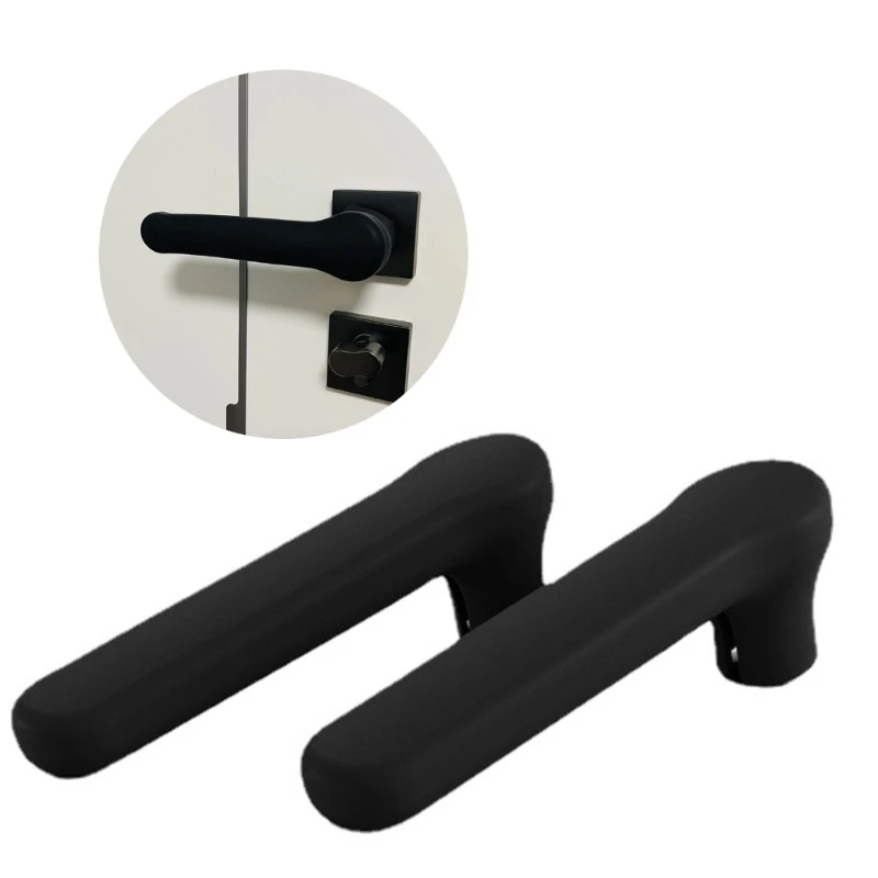 2 pçs silicone maçaneta da porta capa botão de segurança do bebê protetor manga design antiestático para casa e escritório uso diário
