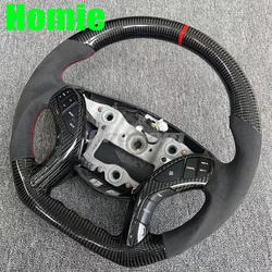 Aroham 100% Real Carbon Fiber Steering Wheel With Alcantara For Hyundai i30 Elantra 2012 2013 2014 2015