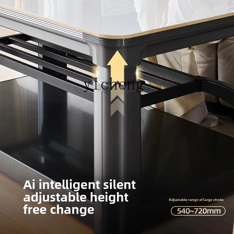 XL fire table lifting tea table one-body rock slab heating table living room household electric heating