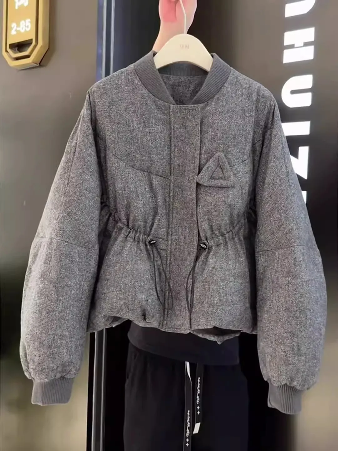 슬림핏 여성용 패션 코튼 자켓 겨울용 외투 한국 스타일 루즈핏 코트 슬림하고 우아한