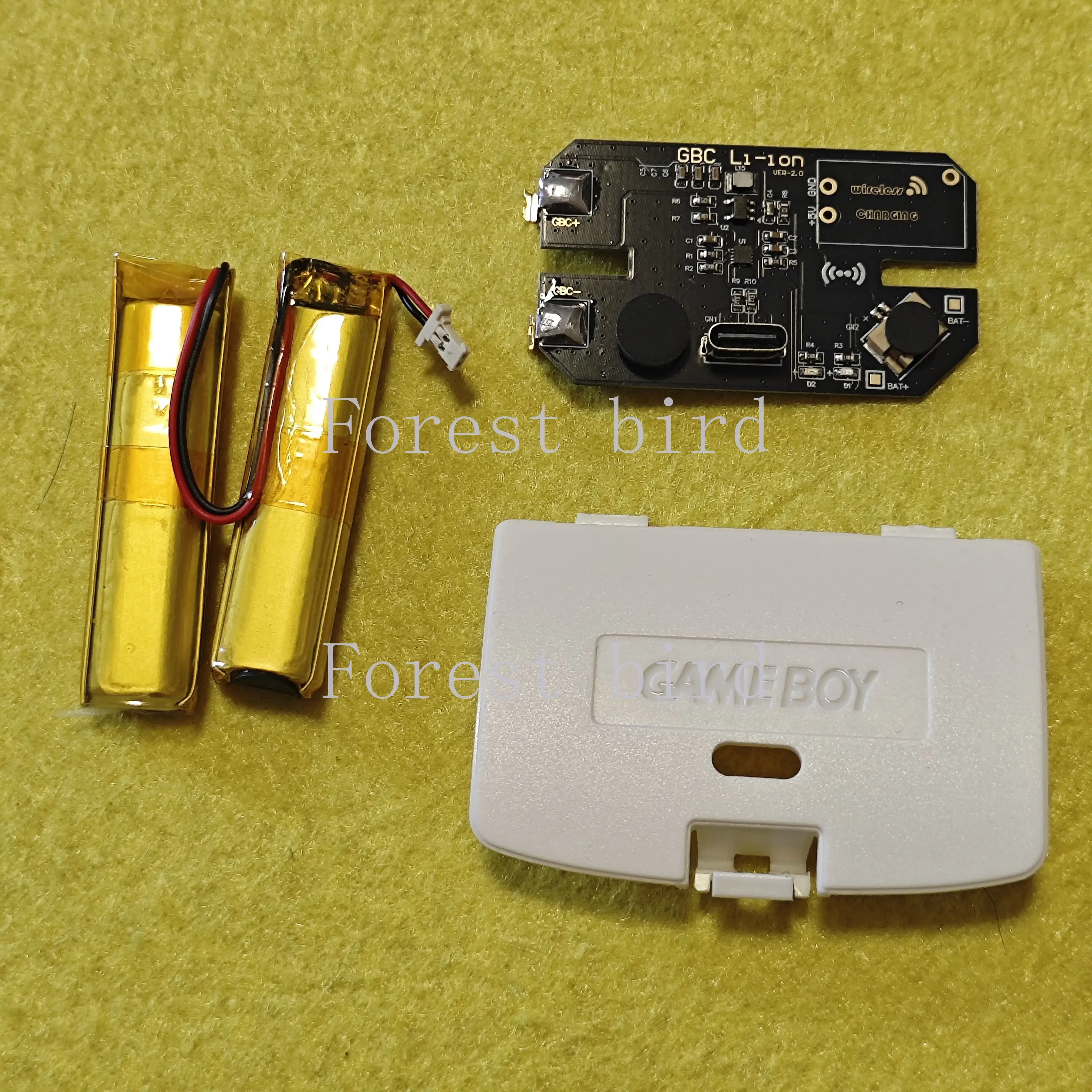 For Game Boy Color 1800mAH lithium battery Rechargeable lithium battery module for GBC Uninstallable