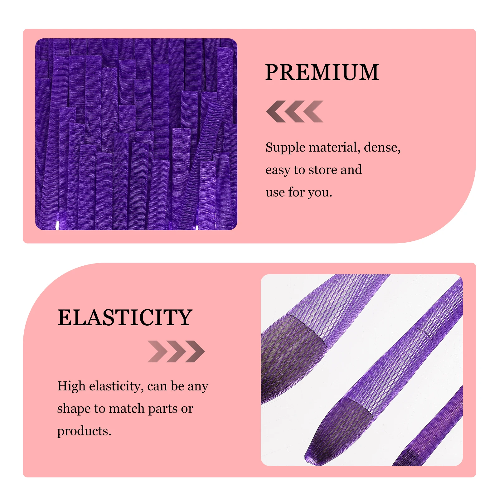 

150 Pcs Brushes Cover Protective Mesh Reusable High Elasticity Expandable Storage Purple Makeup Brushes Cover Child