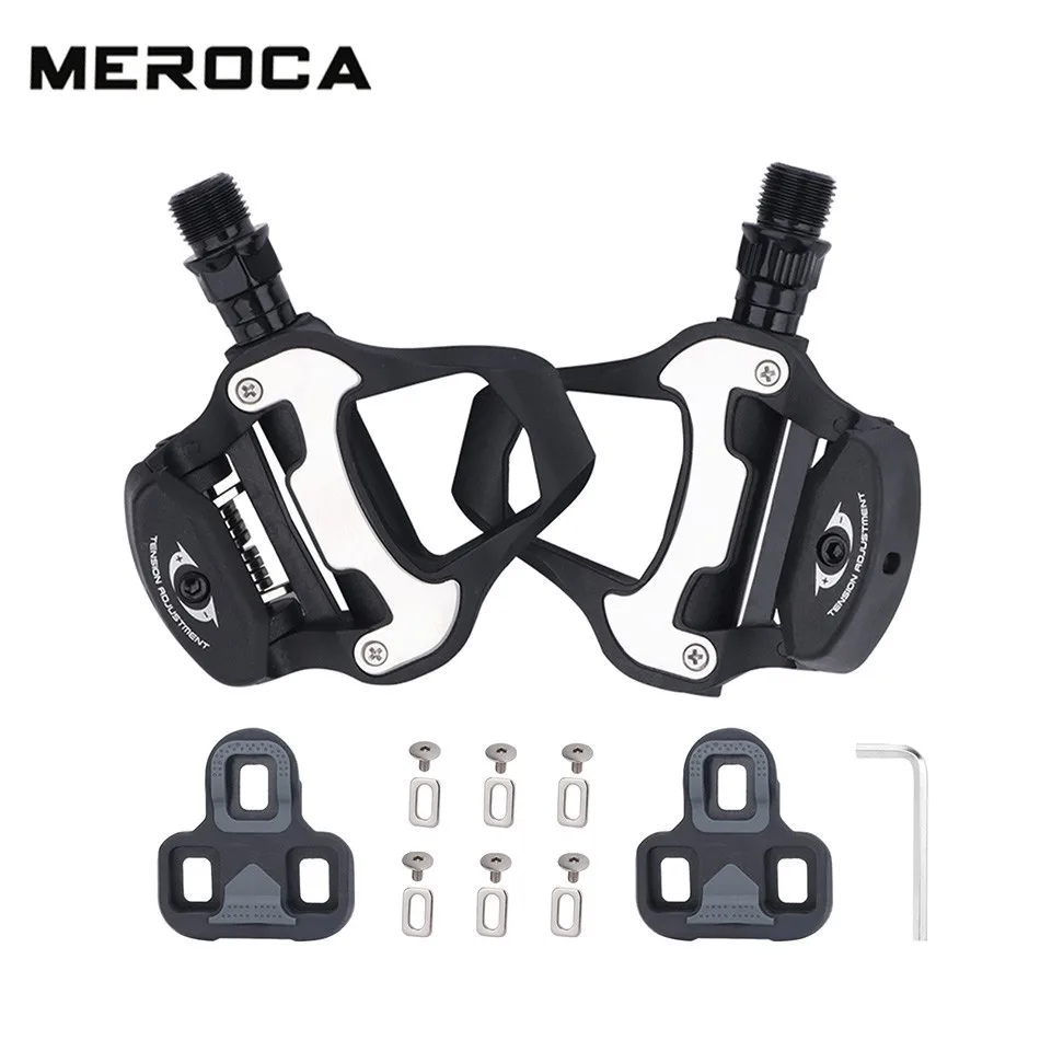 

MEROCA Bike Pedal SPD Cleat Nylon Bearing Clipless High Quality For Keo Self-locking Professional Road Bicycle Pedals