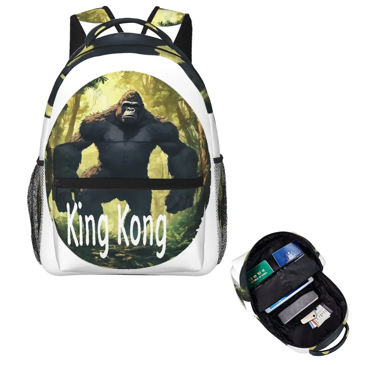 

King Kong - King Kong Movies Рюкзак Лидер продаж Рюкзак большой вместимости Детская сумка для книг Школьная сумка Сумки на плечо для мужчин и женщин