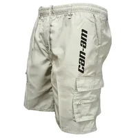 Outdoor Shorts, Bike Shorts with Elastic Belts, Baggy Work Shorts with Multiple Pockets, Quick-Drying Printed Sweatpants 2
