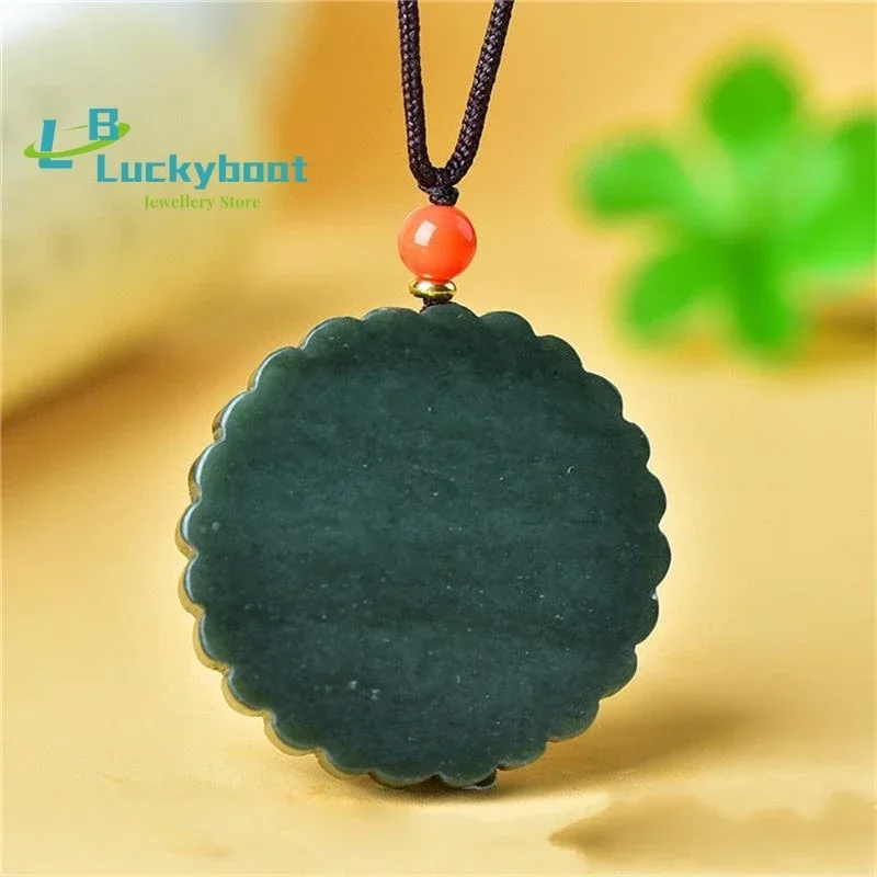 Xinjiang Hotan Jade Sapphire Treasure Brand Pendant Men's and Women's Money Transfer Versatile Pendant Jewelry