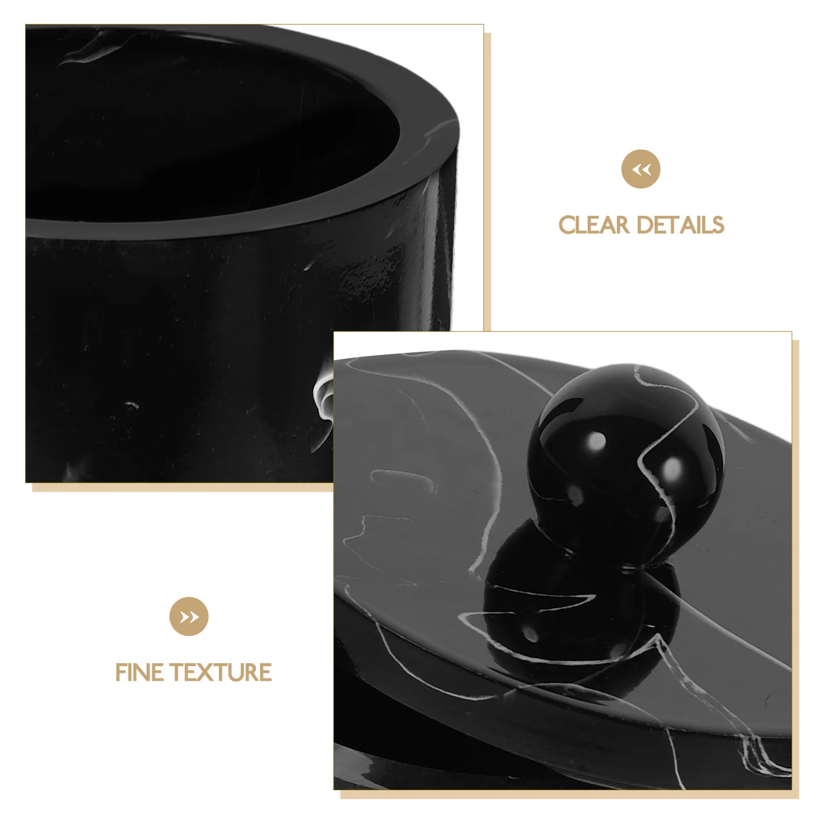 

Marble Pattern Cotton Swabs Holder Resin Storage Box For Makeup Accessories Toothpick Organizer With Lid Apothecary Jar