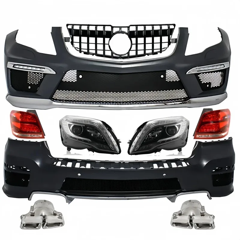 

Suitable for 2008-2015 GLK-Class. X204 Modification for GLK63 Body Kit with Front Rear Bumper Lip Tailpipe.