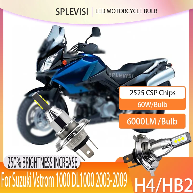 

2525 CSP LED Motorcycle Headlights Instant Brightness 6000k For Suzuki Vstrom 1000 DL1000 2003 2004 2005 2006 2007 2008 2009