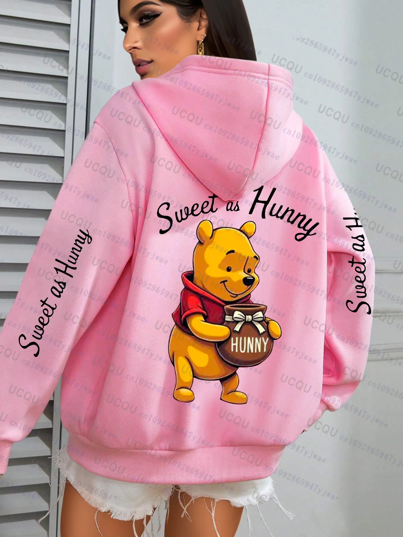 2025 موضة المرأة البلوز ديزني ويني ذا بوه الكرتون تصميم الخريف بلوفر شتوي عادية فضفاض القطن الرياضة هوديس #3