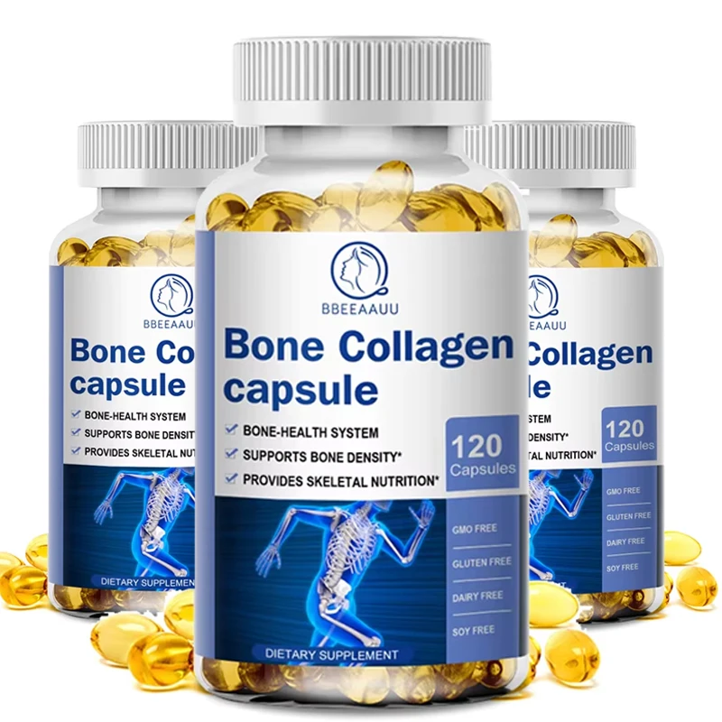 

BBEEAAUU Bone Collagen Capsule Support Bone and Joint Health Osteoporosis Promote Flexible Action Strengthen Nails and Skin