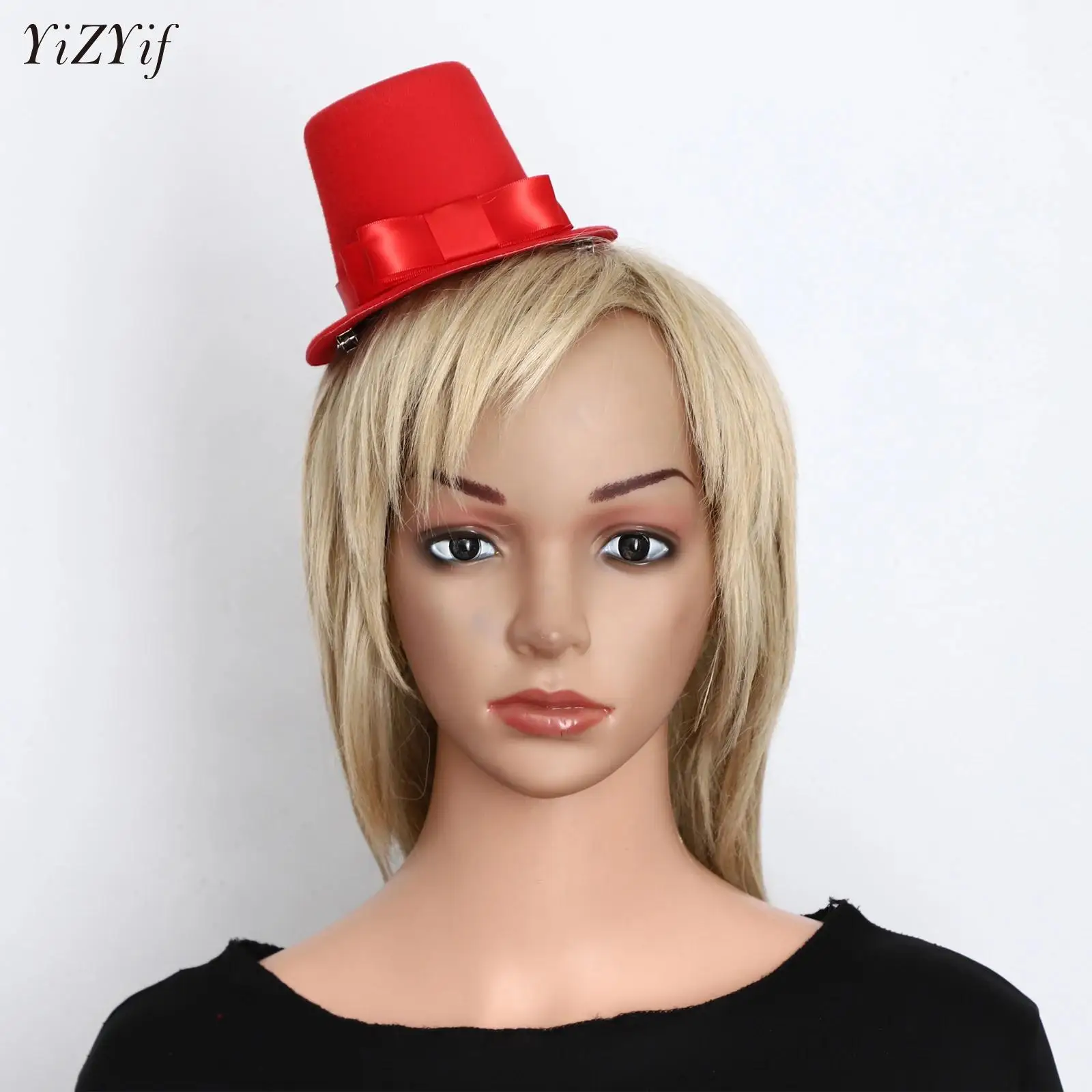 

Steampunk Hats Women Hairpin Fedoras Top Hat Halloween Anime Cosplay Magic Girl Top Hat Time Hat British Style Clip Headwear Cap