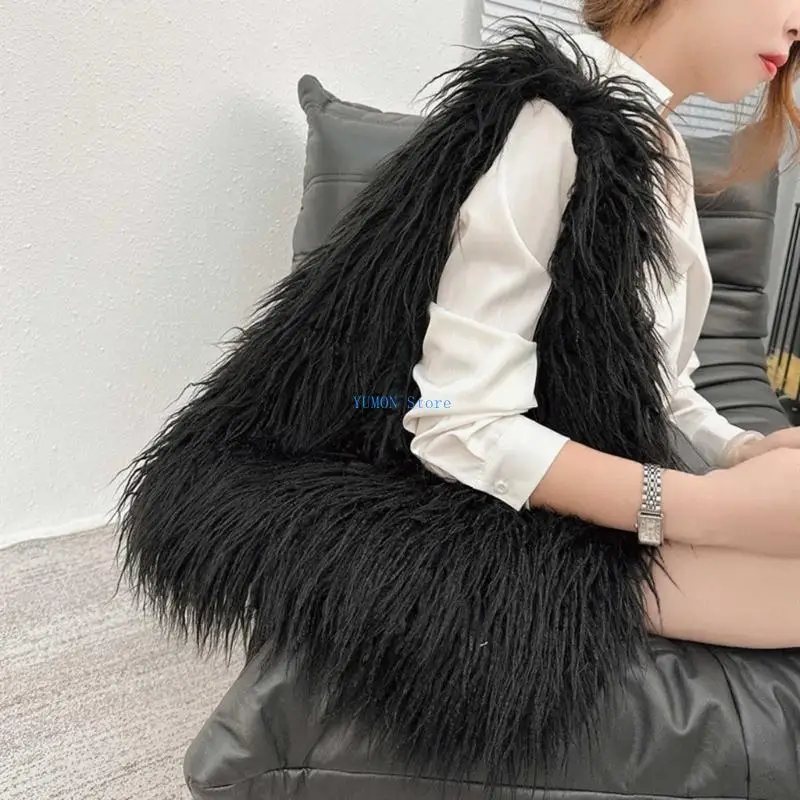 D0UD Exquisite Y2K Single Shoulder Bag Alluring Bombshells Long Hair Bag Underarm Bag