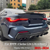 M4 Style Rear Bumper Lip Trunk Spoiler Wing For BMW 4 Series G24 G26 420i 430i i4 M50 4-Door Gran Coupe 2021-2024 Black Tuning