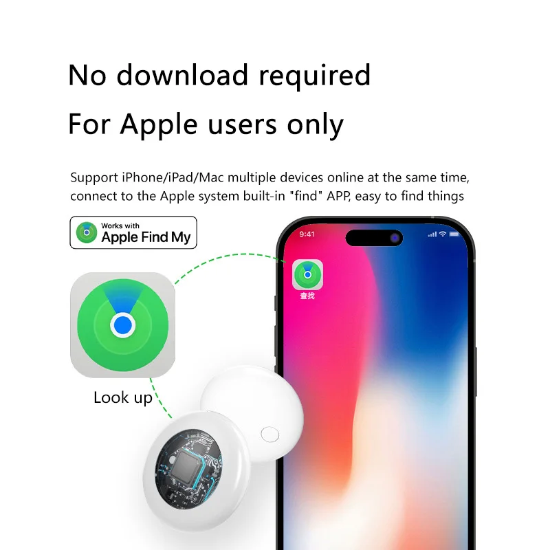 Imagem -04 - Xiaomi-smart Bluetooth Airtag Rastreador Gps Localizador Pet Key Finder para Ios Trabalhar com a Apple Find my App Itag