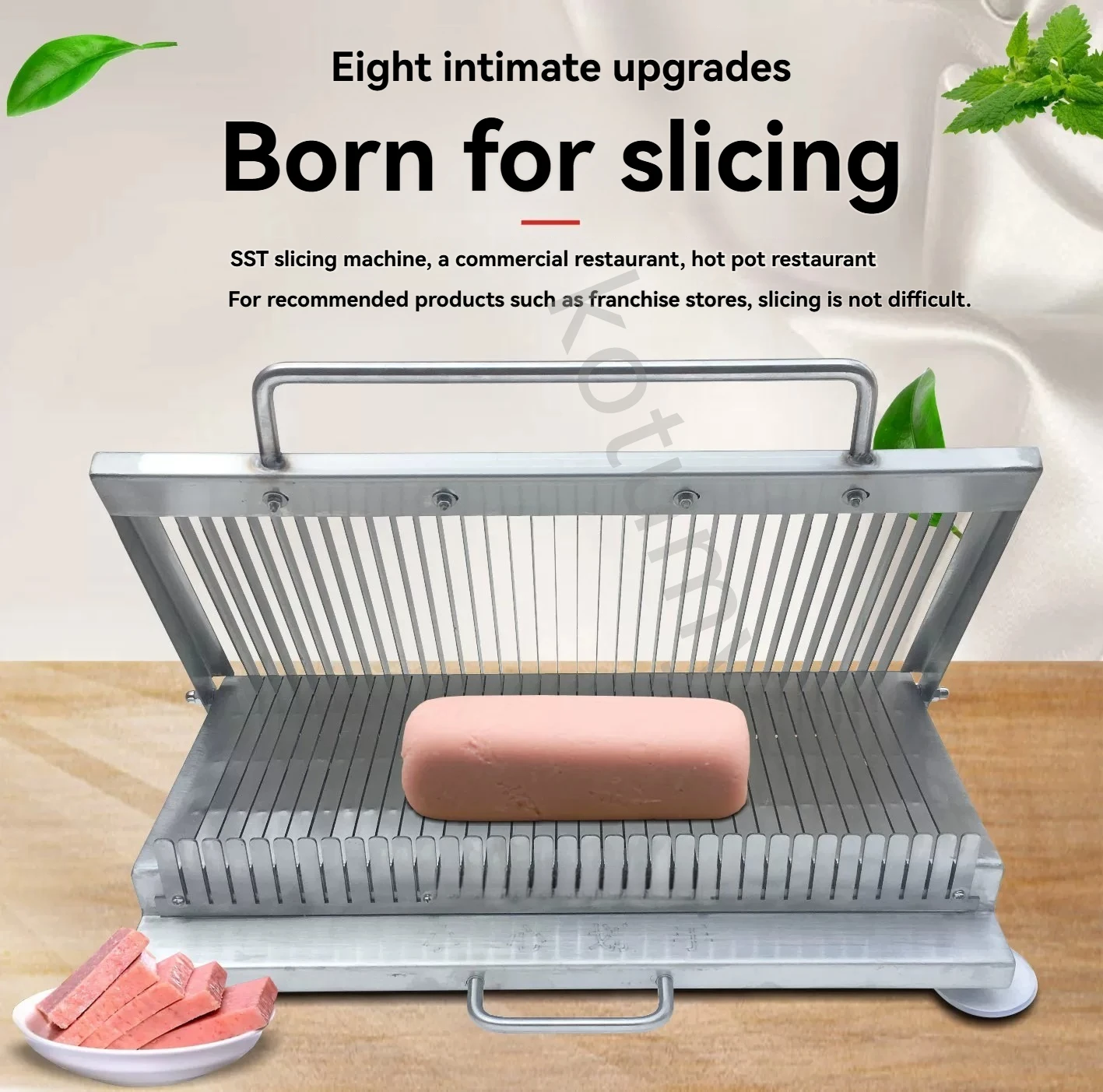 Multi-function Ham Slicing Hand Pressure Thickened Stainless Steel Manual Slicer Vegetable Meat Cooked Food Slicer