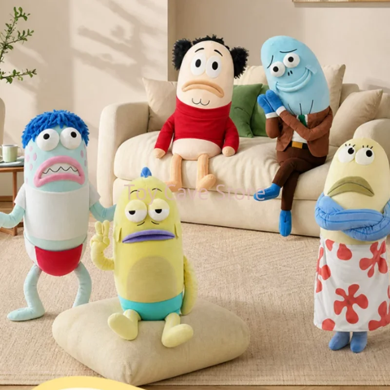 Potdemiel Spongebob Bikini Bottom Resident Fish Giant Plush Doll Soft Stuffed Hugging Pillow  Home Decor Holiday Gift toy