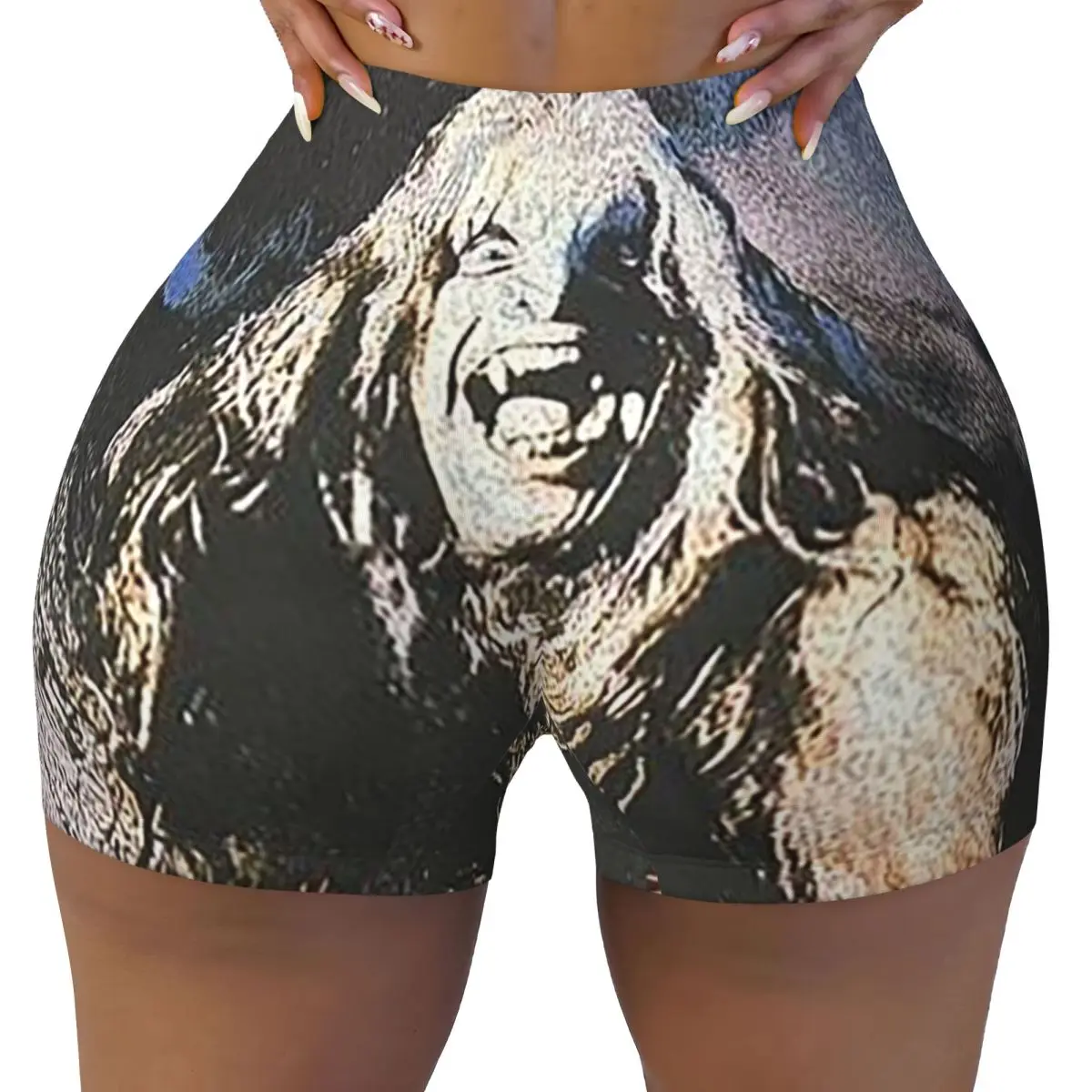 Custom Spencer's Men's Ozzy Osbourne Merch Yoga Shorts Women Gym Workout Running Athletic Volleyball Biker Shorts