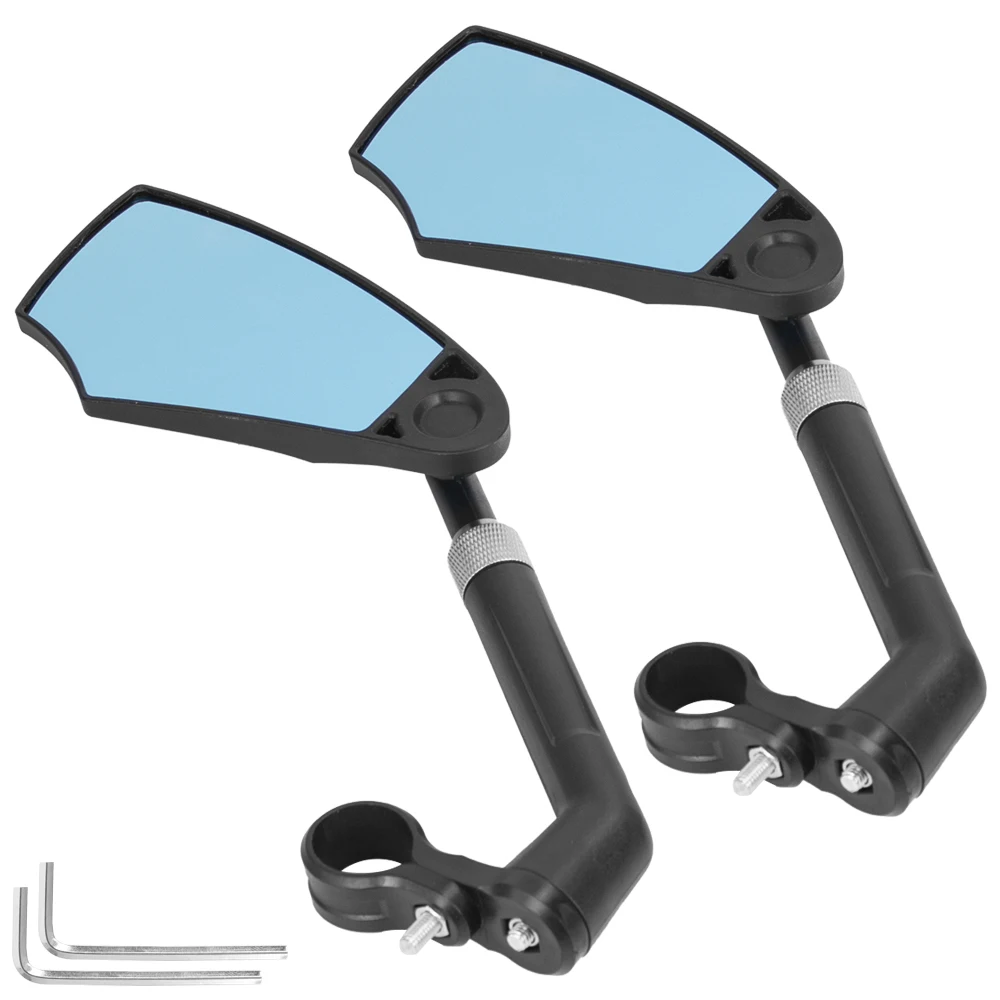 Rearview Mirror for MTB Bicycle E-Bike Electric Scooter 360° Rotatable Anti-Glare Mirror with Telescopic Adjustment Accessories