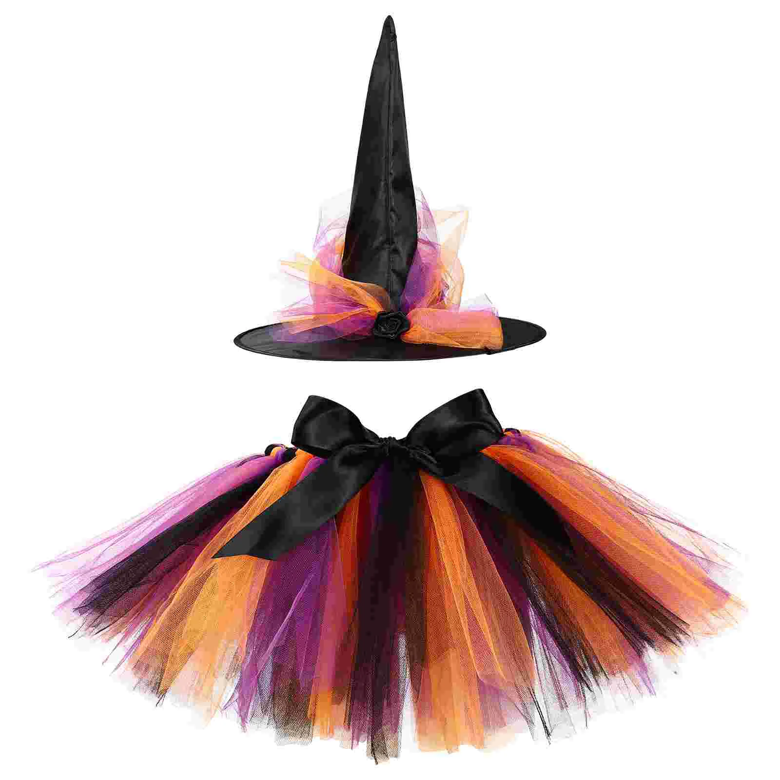 

European and American Halloween Witch Tutu Skirt Suit Child Costume for Women Kids Prop