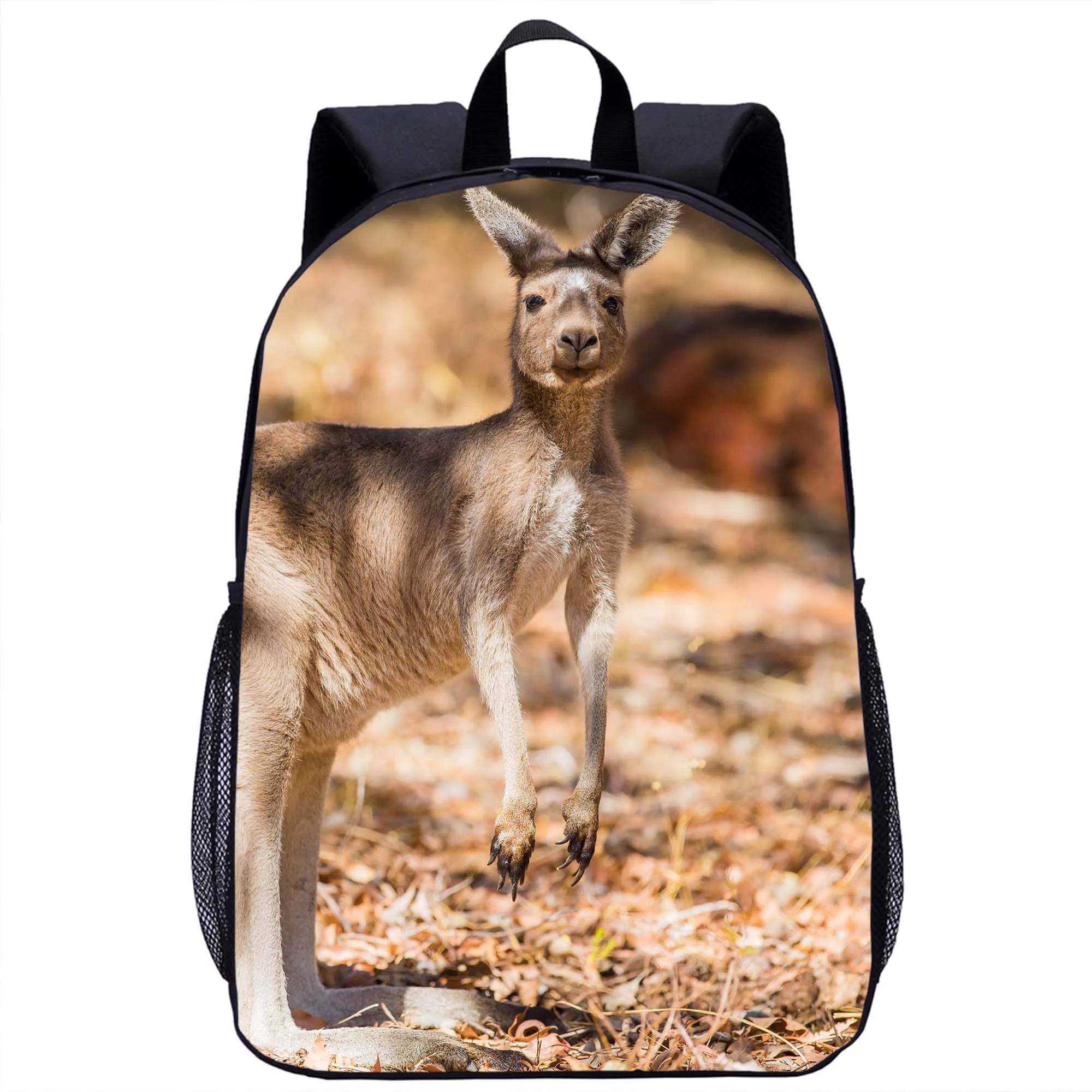 Cool Animal canguro mochila adolescente niños bolso escolar niñas niños mochilas casuales diarias bolsa de libros mujer hombre mochilas de viaje