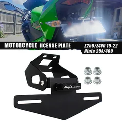 Motosiklet kuyruk düzenli Fender Eliminator için kayıt plaka dağı tutucu LED ışık Ninja/Z 250/400 Ninja400 2018-2022