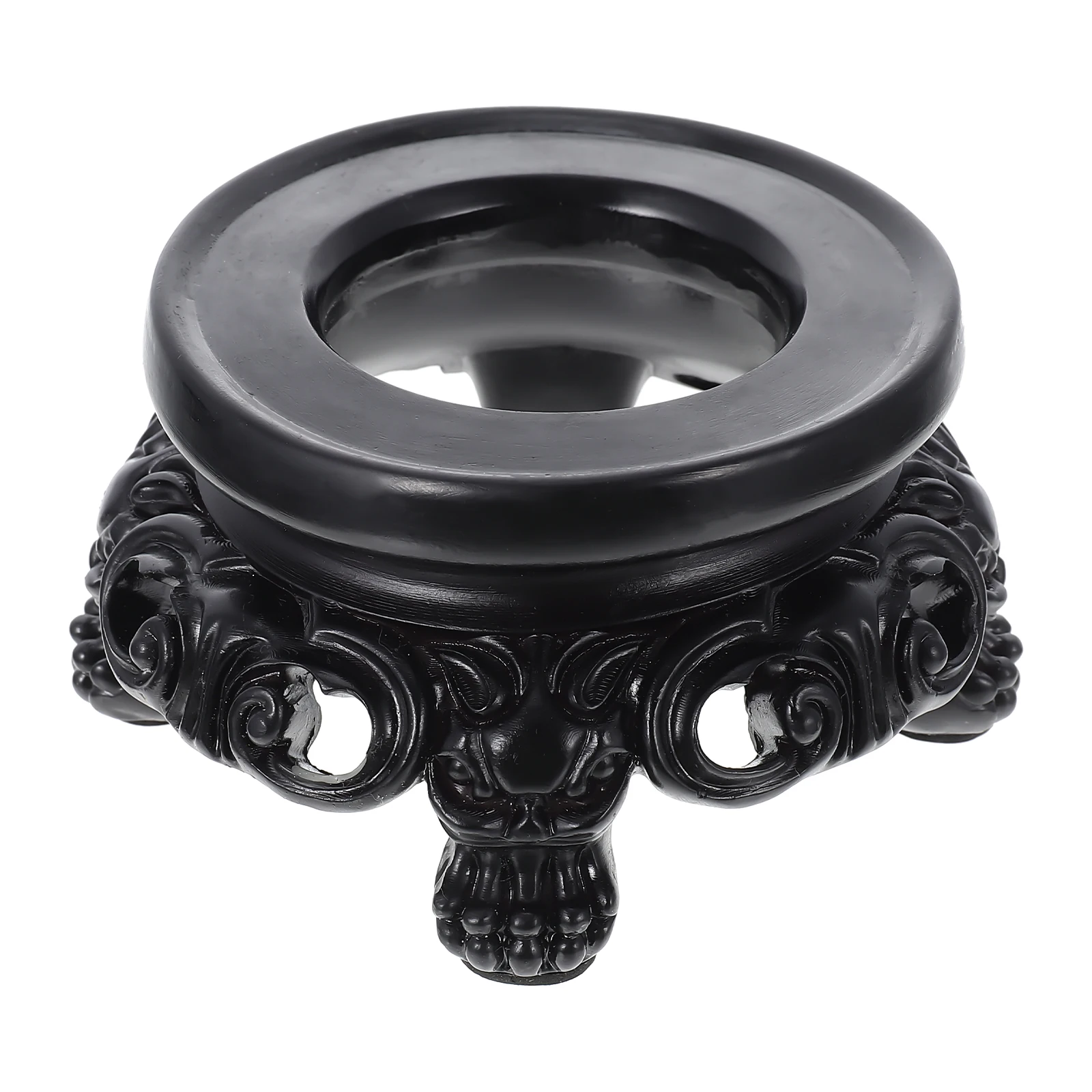 

1pc Crystal Ball Base Agate Jade Sphere Holder Metal Pedestal Black Display Stand Practical Creative Gemstone Craft Decor