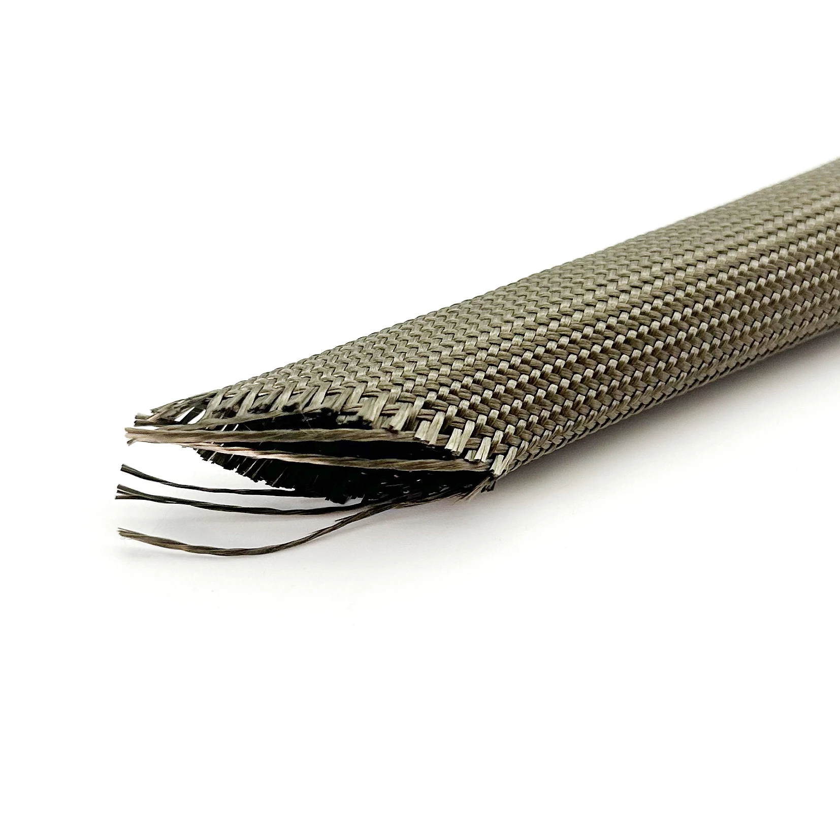1000 Deg C Basalt Glass Fiber Sleeve ID 1mm~20mm High Temperature Resistant Insulation Tube Wire and Cable Protection Sleeve
