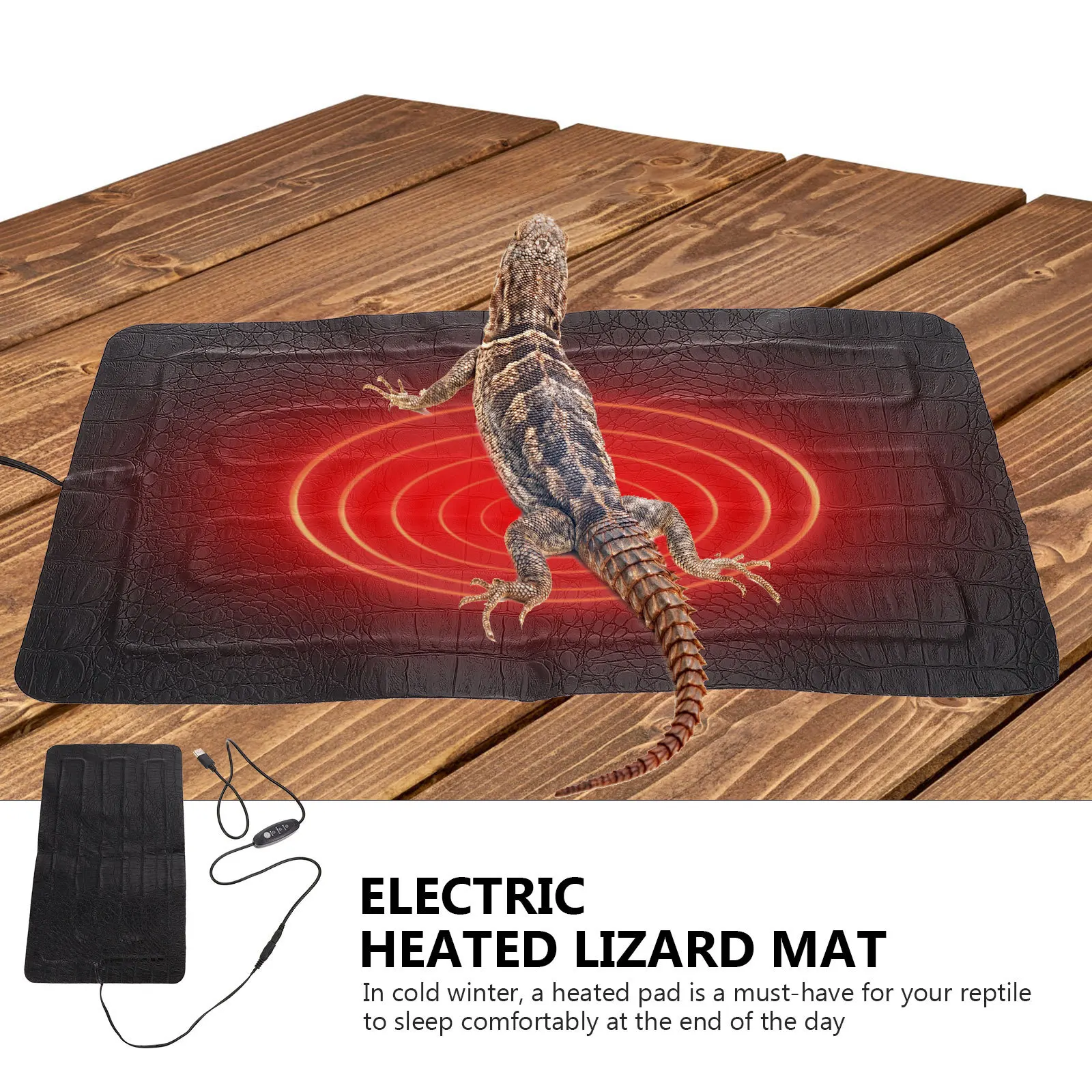 

Electric Heated Lizard Mat Reptile Heating Pad Constant Temperature Floor Mat for Small Pets and Reptiles Reptile Heating Pad