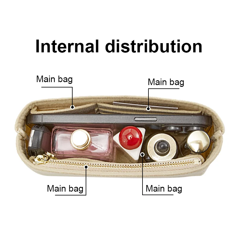 Purse Organizer Insert for Handbags, Felt Bag Organizer for Tote, Bag Insert with 4 Sizes, Compatible with Longchamp bag