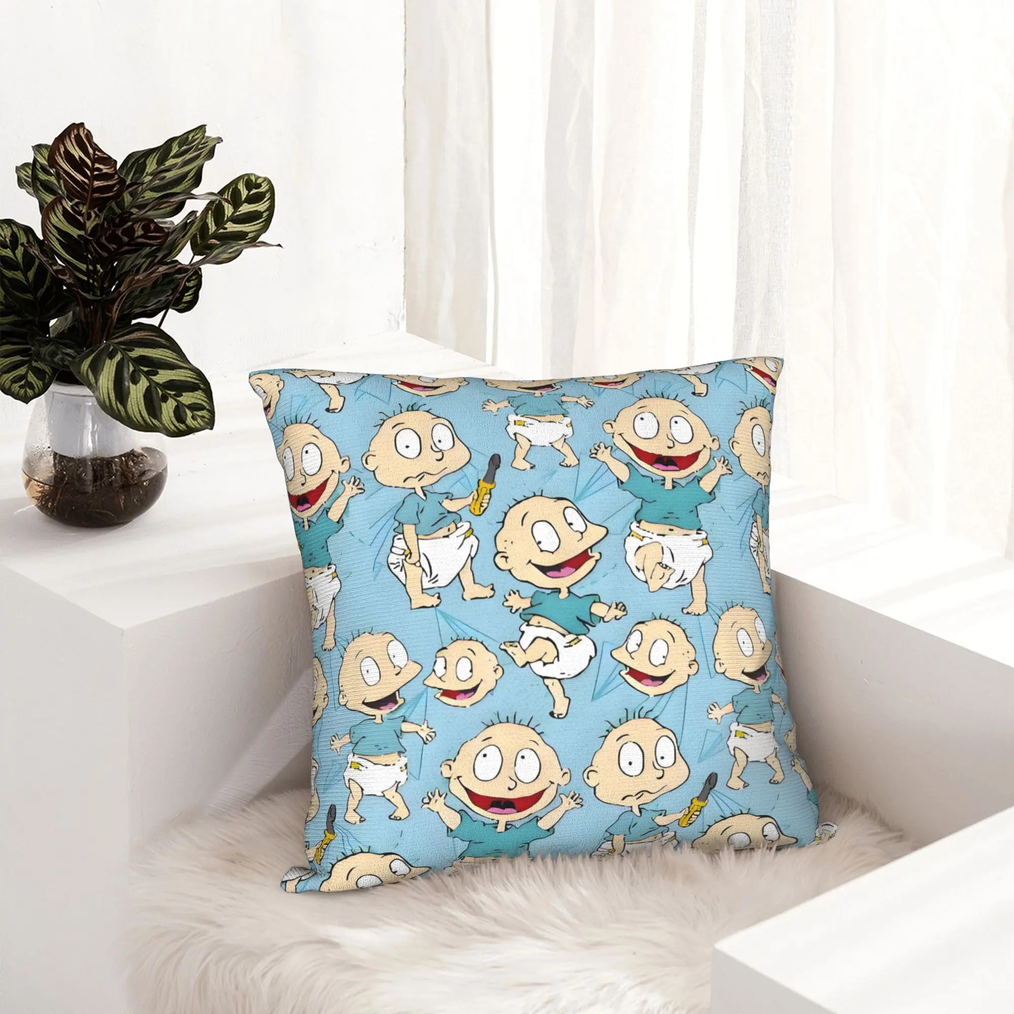 R-Rugrats T-Tommy P-Pickles Pillow Case Decor Home Animation Nordic Cushion Cover Square Pillowcase