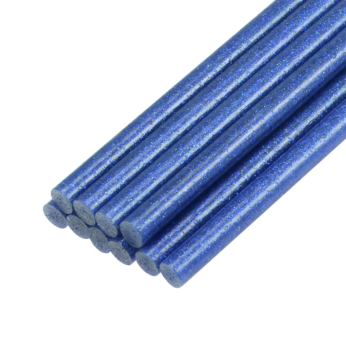 uxcell Mini Hot Glue Sticks for Glue Gun 0.27-inch x 4-inch Dark Blue Glitter 10pcs