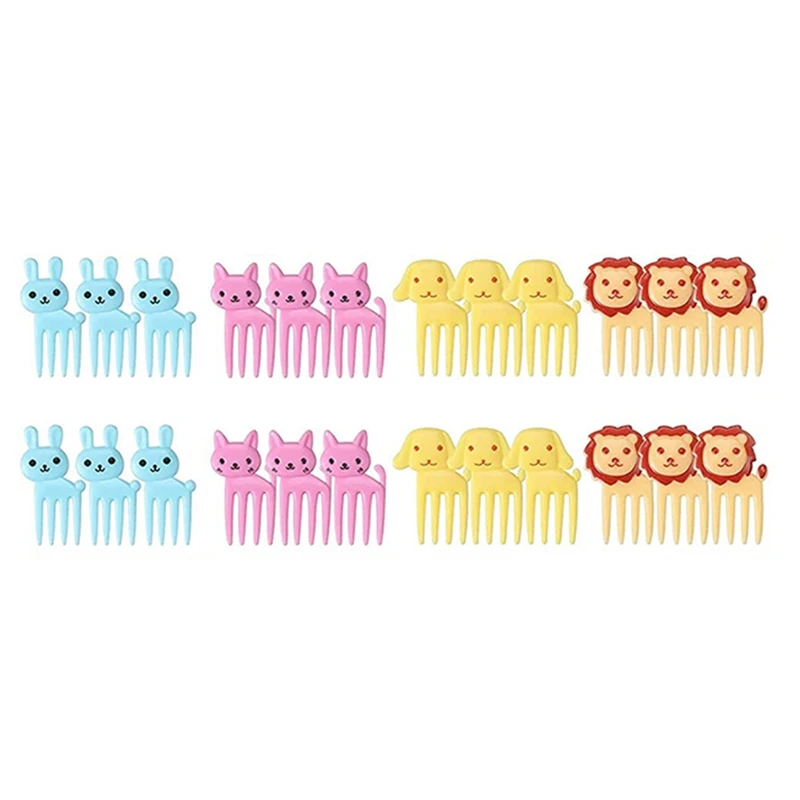 Animal Food Forks For Kids, Fun Bento Forks For Picky Eater, Cute Fruit Food Toothpicks, Lunch Bento Box Replacement Accessories