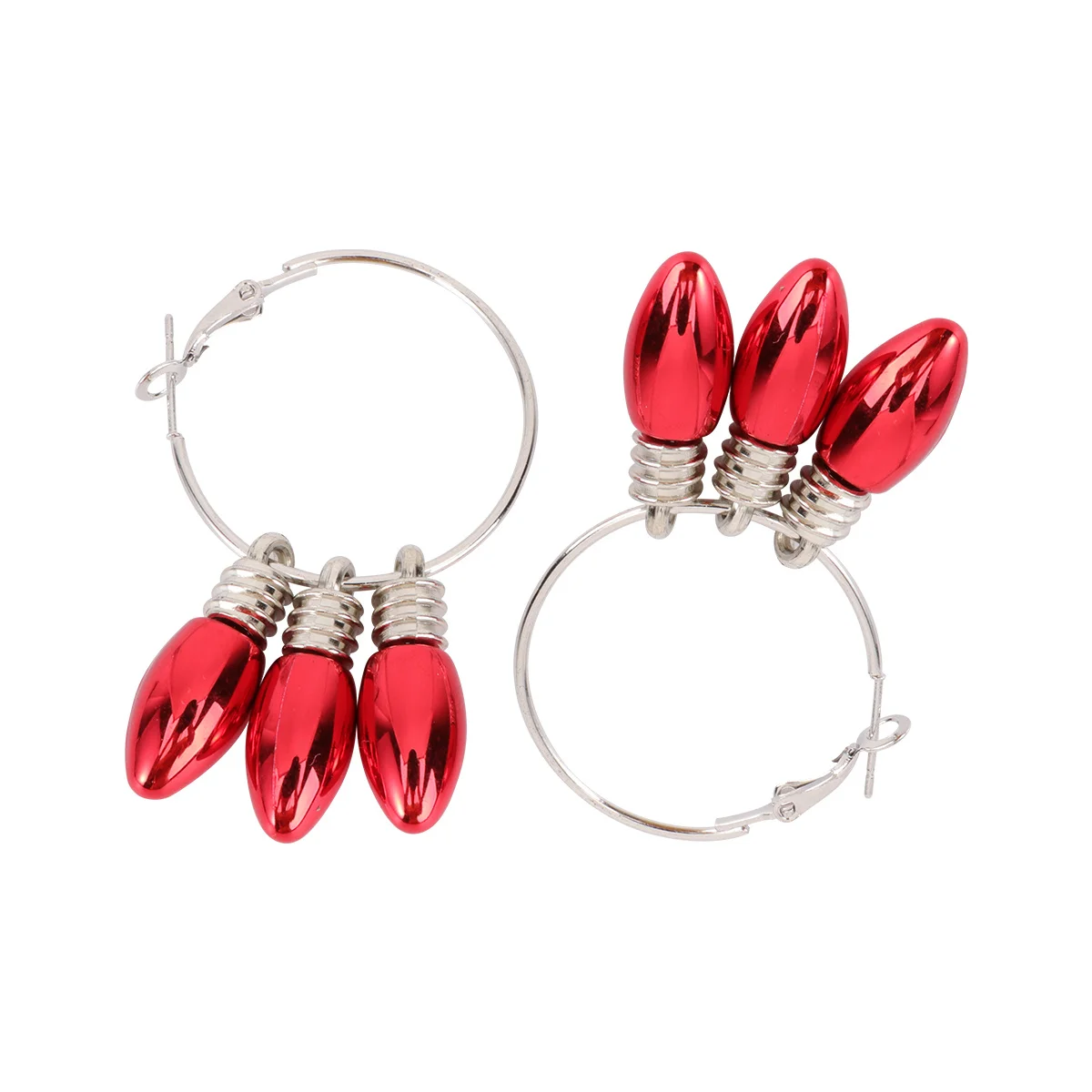 

1Pair Creative Bulb Earrings Exaggerated Style Suitable for Party Work Christmas Gift Ears Decorations Bulb Earrings