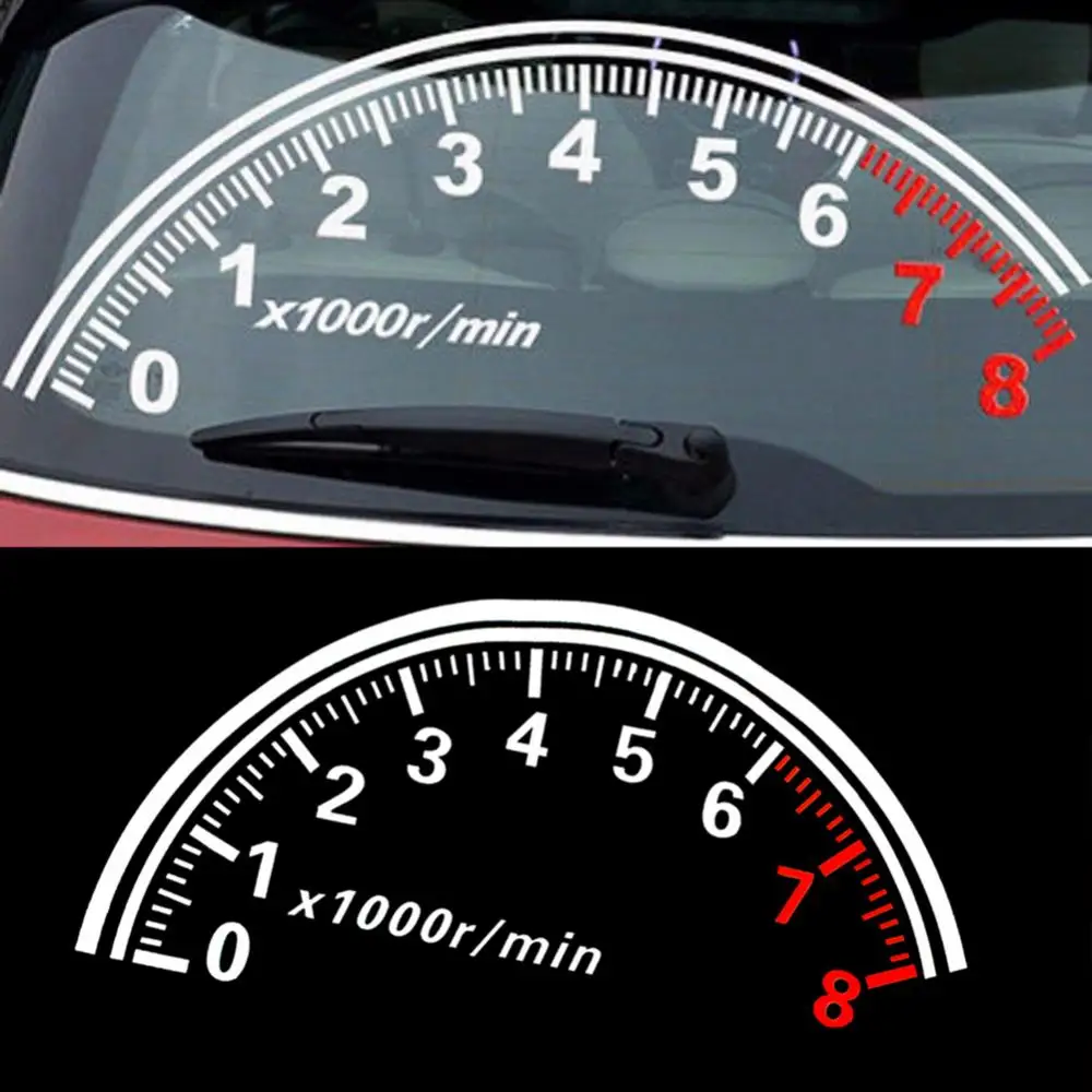 Decor Reflective Fashion Sticker Decal Car Rear Windshield Speedometer Graphics Decal