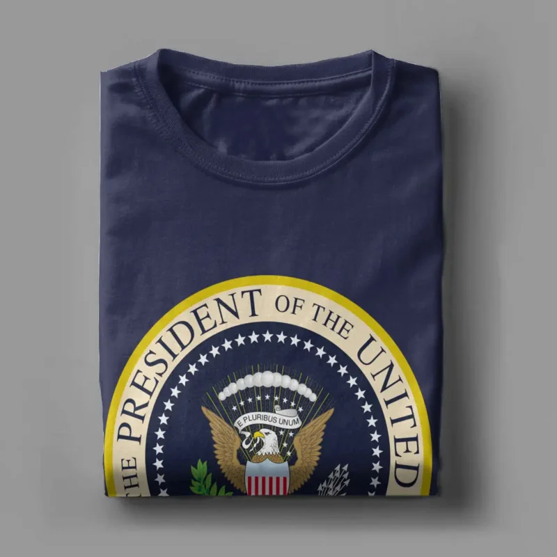 Novelty Seal Of The President Of The United States T-Shirt Men Pure Cotton T Shirts Short Sleeve Tee Shirt Graphic Printed Tops