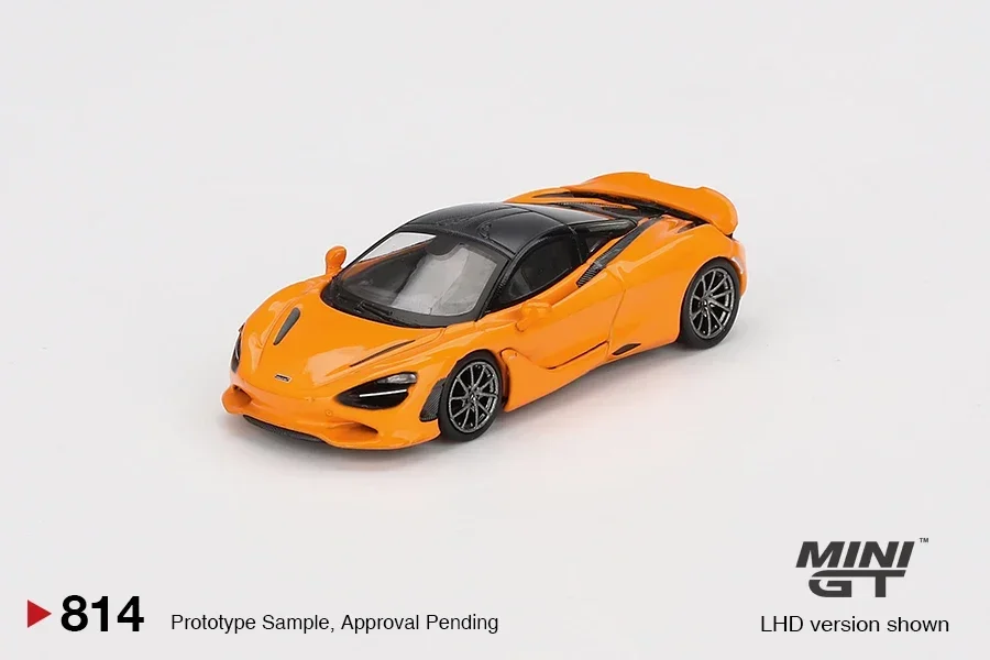 MINIGT 1:64 750S Orange modèle de voiture moulé sous pression