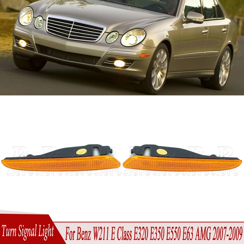 Without Bulb Side Marker Bumper Turn Signal Light For Mercedes Benz W211 E Class E320 E350 2118200921 2118201021 MB2532101