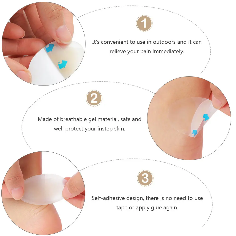 8 pçs anti desgaste gel adesivos de salto alto das mulheres dos homens almofadas de pé proteção respirável suor absorvente bolha géis ferramentas cuidados com os pés