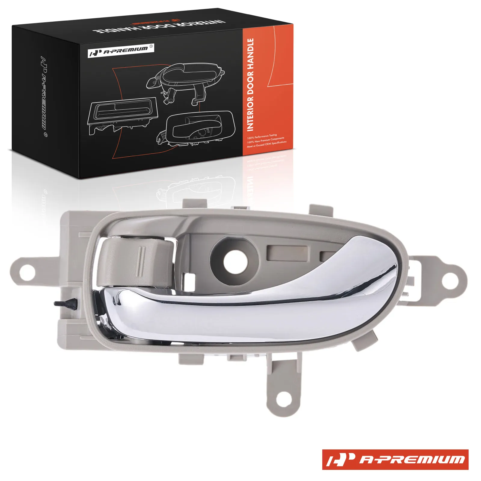 A-Premium Front or Rear Driver Side Chrome & Gray Interior Door Handle for Nissan Leaf 2013-2023