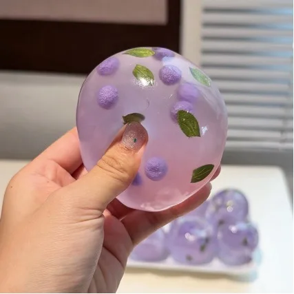 Fruchtsorbet-Kokosnussöl-Stressball, weiches Spielzeug, butterweicher Frucht-Mochi-Quetschball, ASMR Anti-Stress-Fidget-Spielzeug für Erwachsene – Detail 3