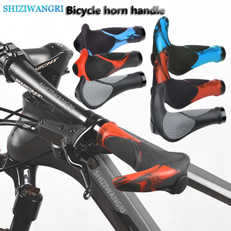 SHIZIWANGRI manopole per bicicletta TPR gomma integrata MTB ciclismo poggiamano Mountain Bike manubrio guaina assorbimento degli urti