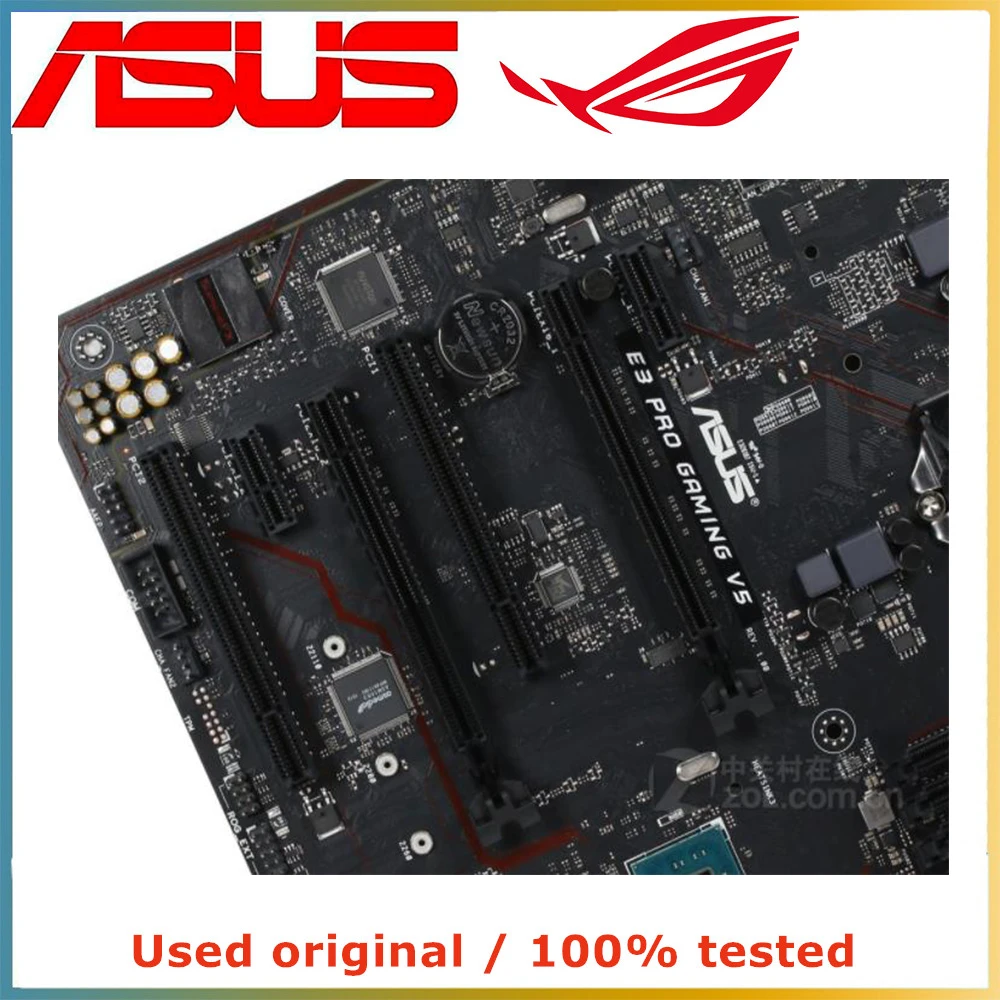 Imagem -06 - Placa-mãe do Computador Pro Gaming v5 Desktop Mainboard Lga 1151 Ddr4 64g Intel C232 Sata Iii Pci-e 3.0 X16 Asus-e3