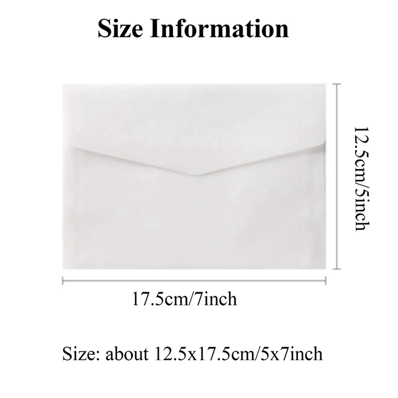 300PCS Blank Envelope Translucent Paper Envelopes Set Letter Vintage Wedding Invitation Envelopes For Cards