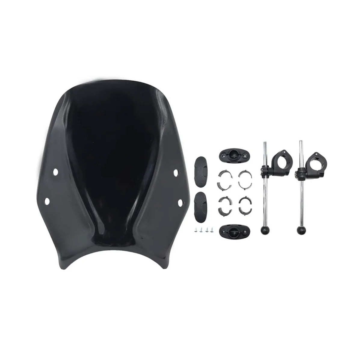 Motorcycle Windshield Wind Shield Deflector for Bullet/Meteor/Classic 350 500 Interceptor 650(Gray) image 4