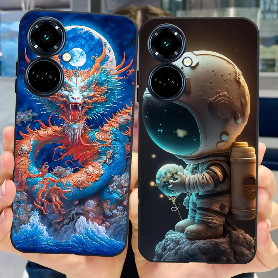 For Tecno Camon 19 / 19 Pro 4G 5G / 19 Neo Back Cover Cartoon Cool Style Animals Girly Soft TPU Silicone Phone Case Matte Coque