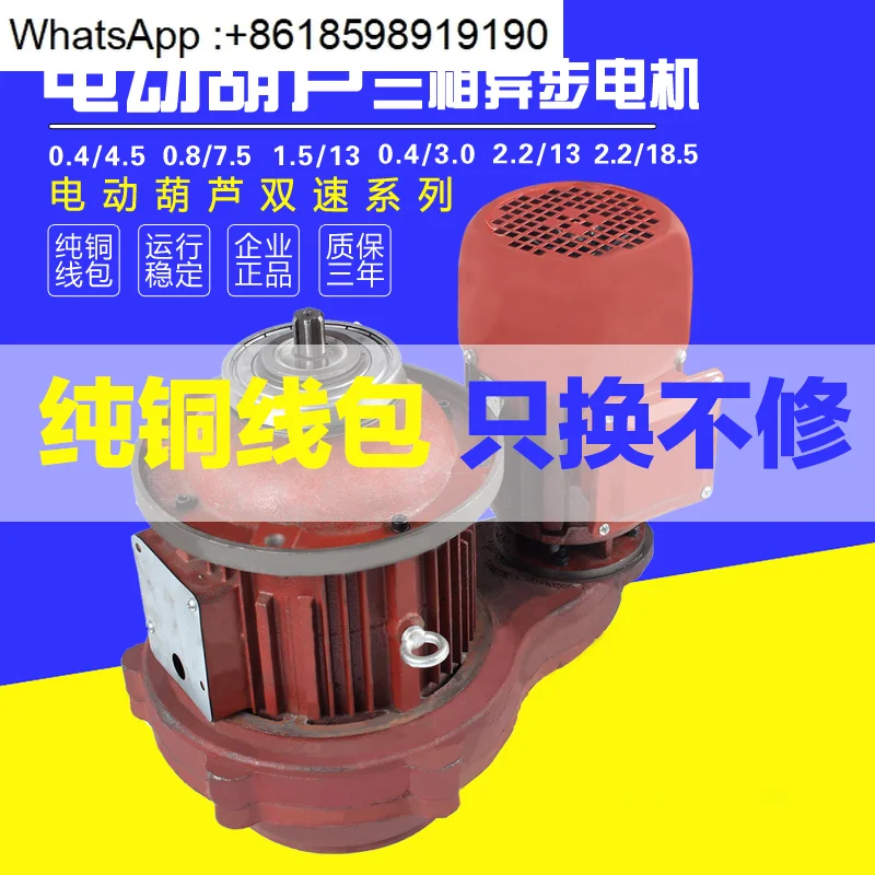 two-speed electric hoist main hoist motor/crane hoist motor 2.2KW/18.5kw