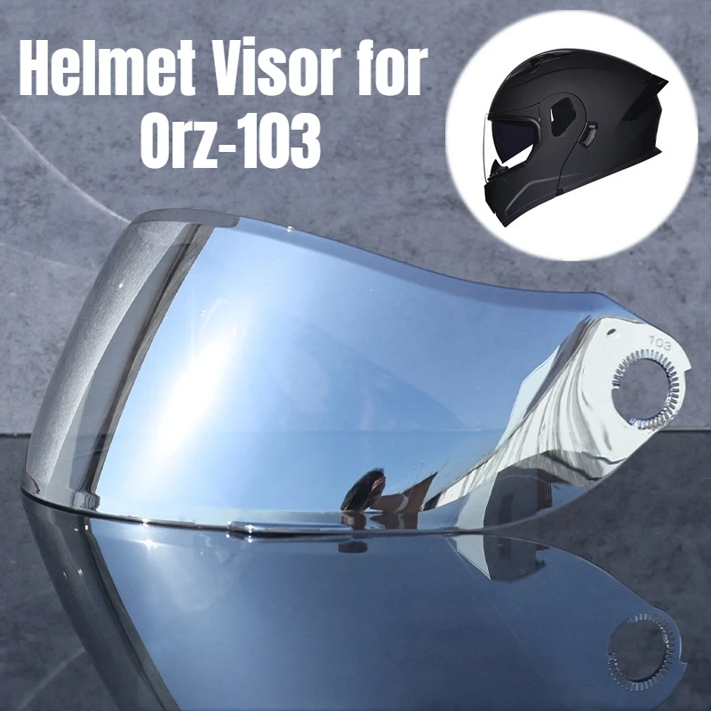 High Definition Color Motorcycle Helmet Lens - Flip up Night Vision Windshield Visor Sun Protection for Orz-103 Transparent