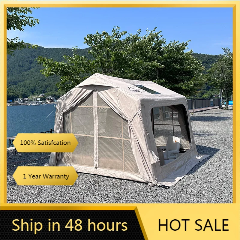 Beige Coody 7.0 Inflatable Tent, Durable High Quality Portable Outdoor Family Shelter