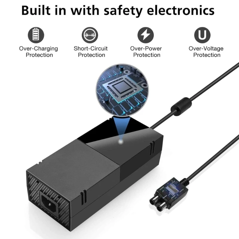 Replacement Power Supply Unit for 360 Game Device, Standard US Input Outer Slot Shell, Home Room Use, Spare D2RC